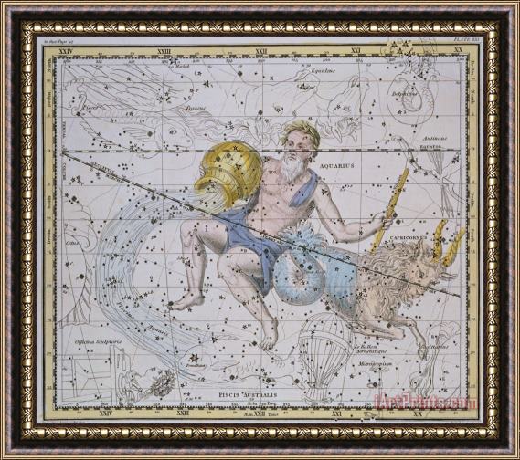 A Jamieson Aquarius and Capricorn Framed Painting