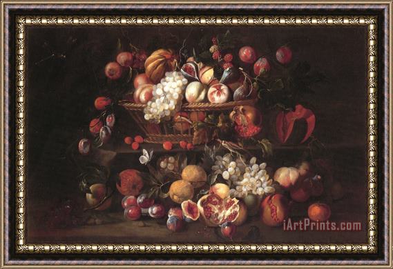 Abraham Brueghel (breugel, Breughel) Nature Morte Aux Fruits Framed Print