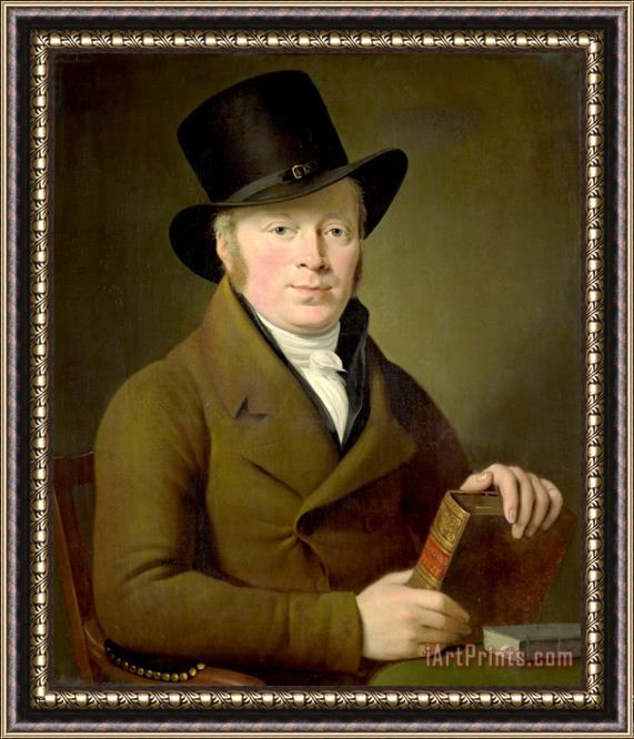 Adriaan de Lelie Portrait of The Poet Barend Klijn Barendsz Framed Painting