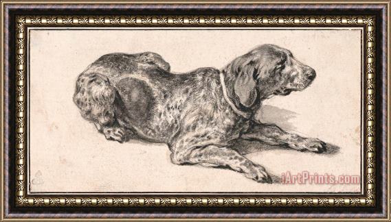 Aelbert Cuyp Reclining Dog 1645 Framed Painting