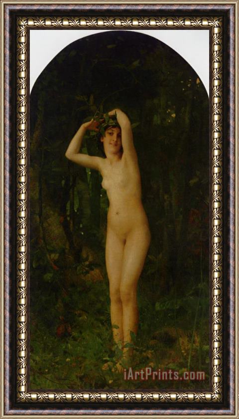 Aime Nicolas Morot Nude in Forest Framed Print