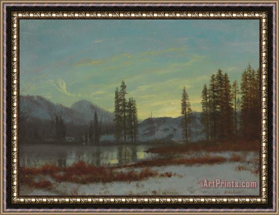 Albert Bierstadt Snow In The Rockies Framed Painting