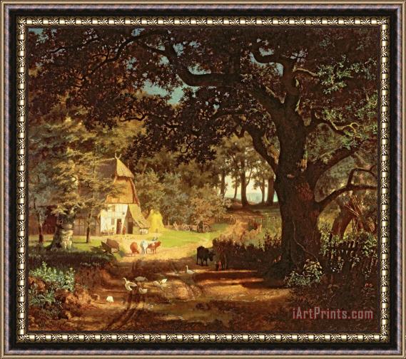 Albert Bierstadt The House in the Woods Framed Print