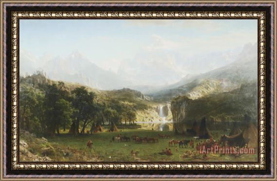 Albert Bierstadt The Rocky Mountains, Lander's Peak Framed Painting
