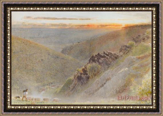 Albert Goodwin Dartmoor, Gorge of The Teign Framed Painting