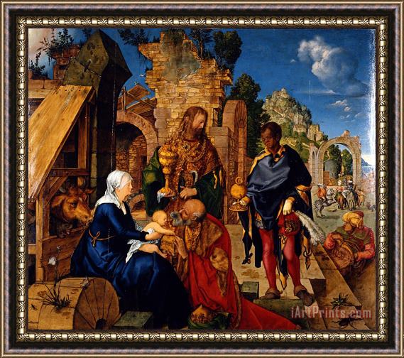 Albrecht Durer Adorazione Dei Magi Framed Painting