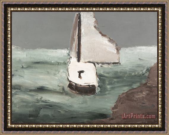 Aleksandr Drevin Boat Framed Painting