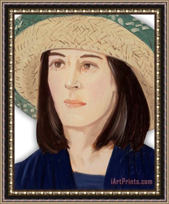 Alex Katz Ada in a Straw Hat, 1978 Framed Print
