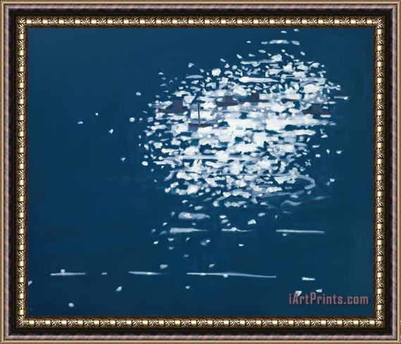 Alex Katz Fishing Boats, 2001 Framed Painting