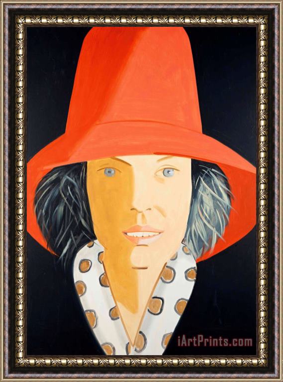 Alex Katz Red Hat (nicole), 2013 Framed Print