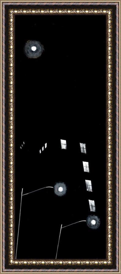 Alex Katz Street Lights, 2005 Framed Painting
