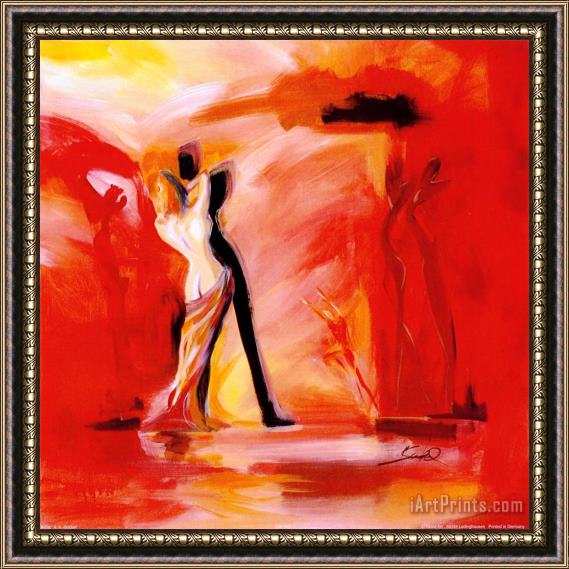 alfred gockel Romance in Red Ii Framed Painting