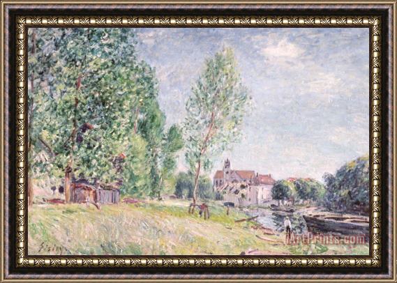 Alfred Sisley The Builder's Yard At Matrat Moret-sur-loing Framed Painting