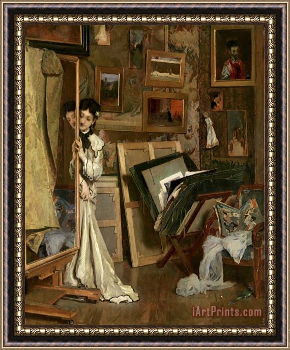 Alfred Stevens The Psyche (my Studio) Framed Painting