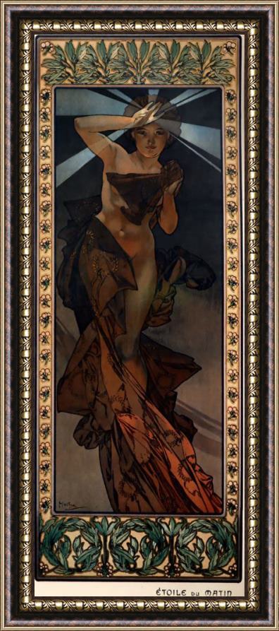 Alphonse Maria Mucha Morning Star Framed Painting