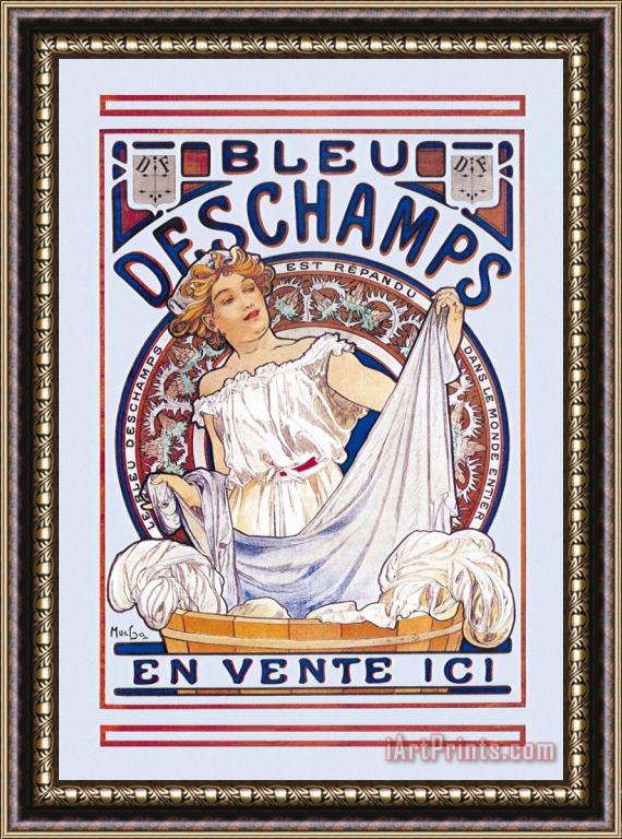 Alphonse Marie Mucha Bleu Deschamps En Vente Ici Framed Print