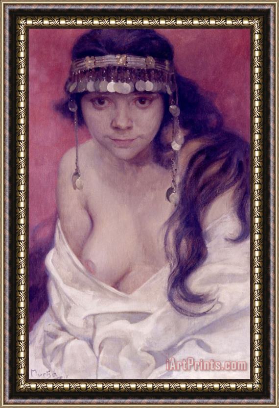 Alphonse Marie Mucha Girl From Montenegro Framed Painting