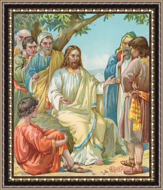 Ambrose Dudley Christ and His Disciples Framed Print