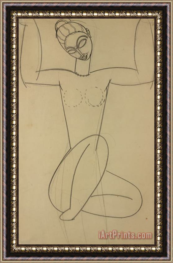 Amedeo Modigliani Seated Caryatid Framed Print