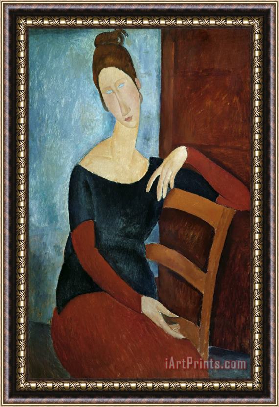 Amedeo Modigliani The Artist's Wife Framed Painting