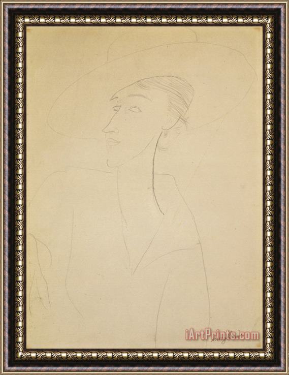 Amedeo Modigliani Untitled (portrait of Madame Zborowska) Framed Painting