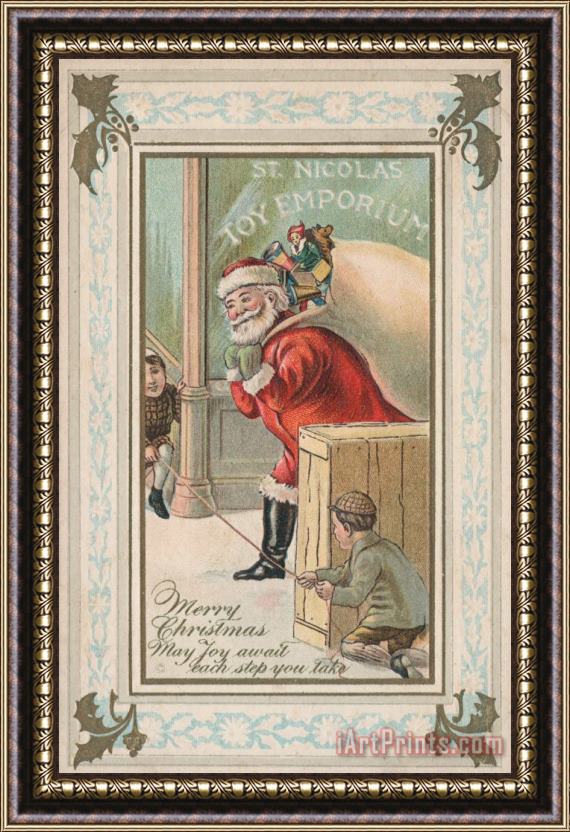 American School Christmas Card Framed Painting