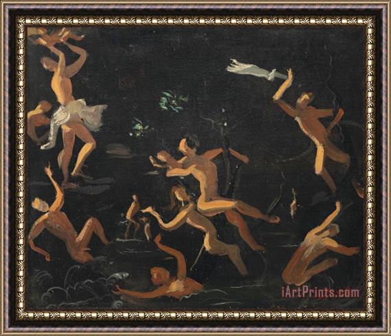 Andre Derain Nymphes Au Bain Framed Painting