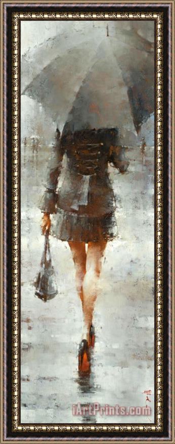 Andre Kohn Black Swan Framed Painting