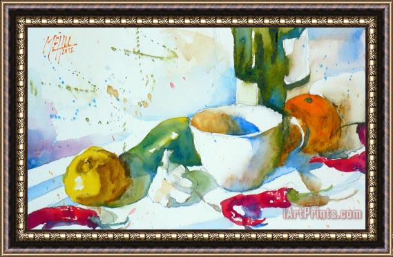 Andre Mehu Bergamot and cup Framed Painting
