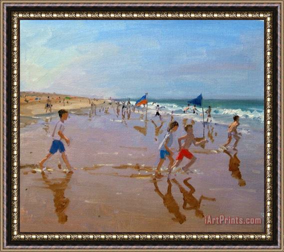 Andrew Macara Flags and reflections Framed Painting