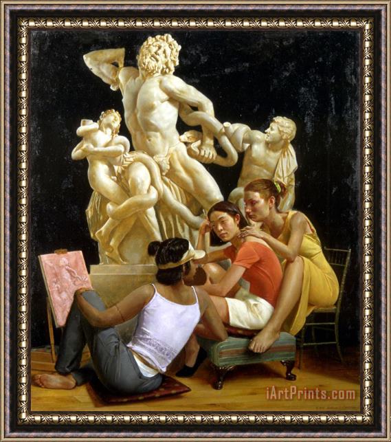 Andrew Sterrett Conklin Students with Laocoon Framed Painting