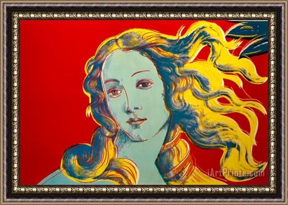 Andy Warhol Birth of Venus Red Framed Print