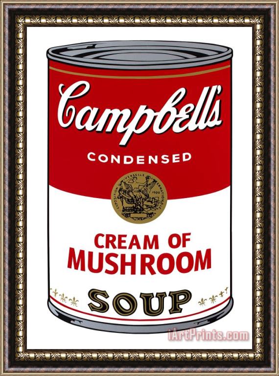 Andy Warhol Campbell's Soup I Cream of Mushroom C 1968 Framed Painting