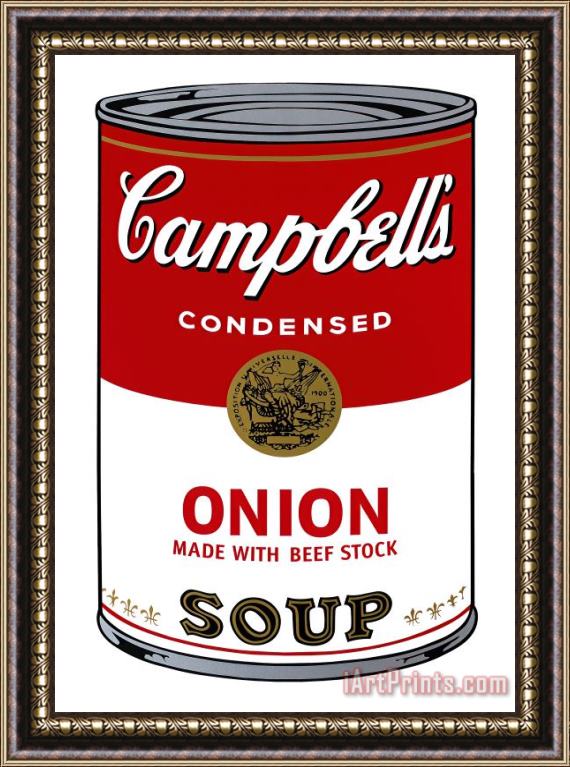 Andy Warhol Campbell's Soup I Onion C 1968 Framed Painting