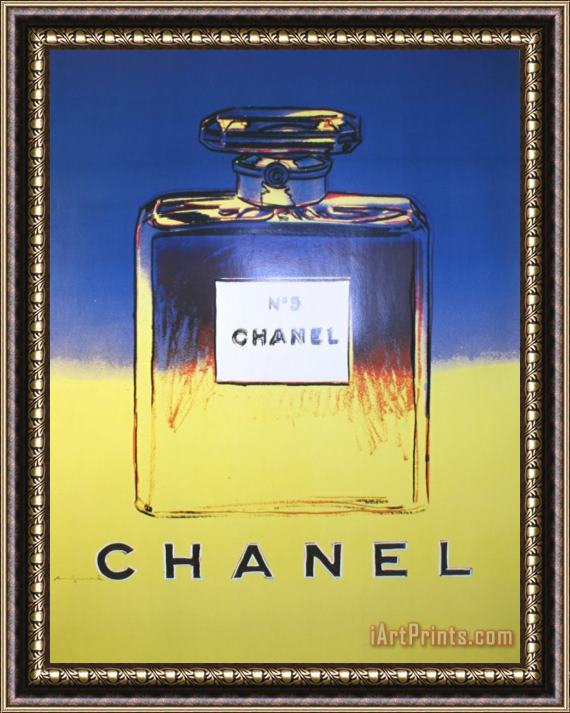 Andy Warhol Chanel Yellow And Blue Framed Print