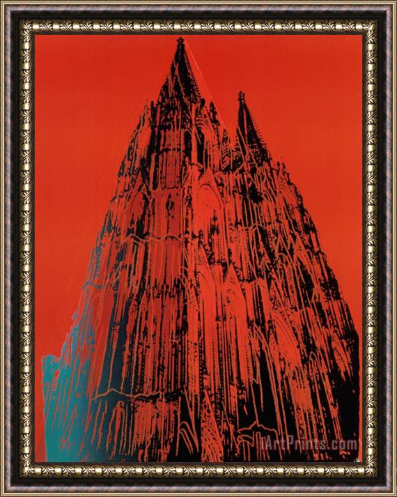Andy Warhol Cologne Cathedral C 1985 Red Framed Print