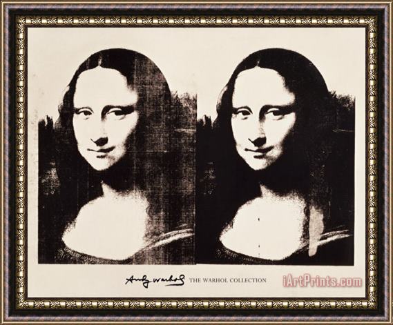 Andy Warhol Double Mona Lisa 1963 Framed Painting