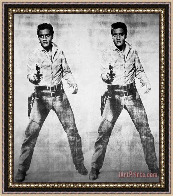 Andy Warhol Elvis C 1963 Double Elvis Framed Print