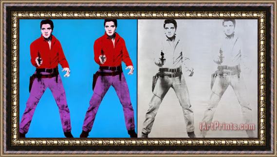 Andy Warhol Elvis I And II 1964 Framed Print