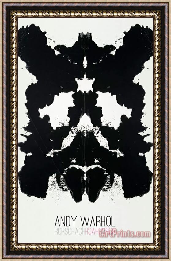Andy Warhol Rorschach 1984 Framed Painting