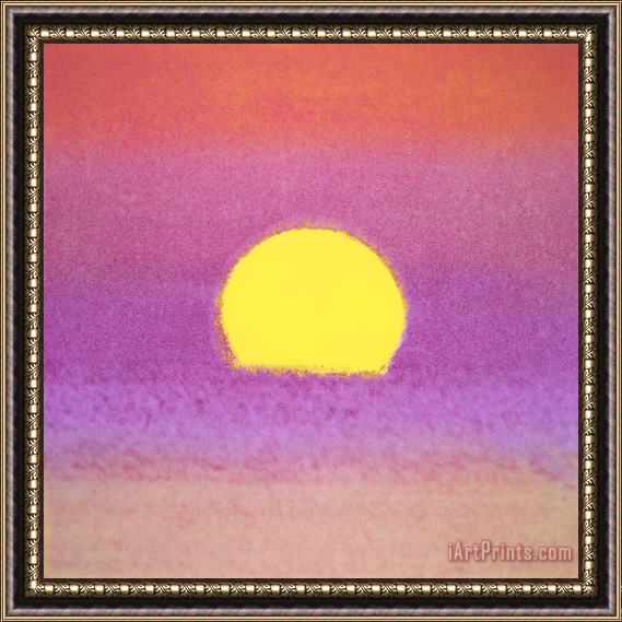 Andy Warhol Sunset C 1972 40 40 Lavender Framed Print