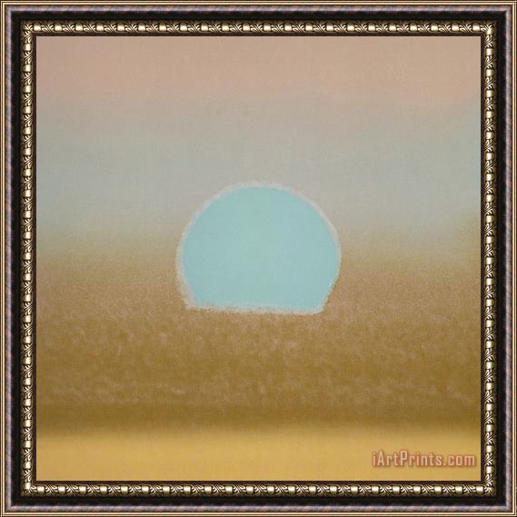 Andy Warhol Sunset C 1972 Gold Blue Framed Painting