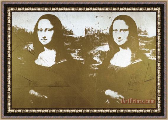 Andy Warhol Two Golden Mona Lisas Framed Print