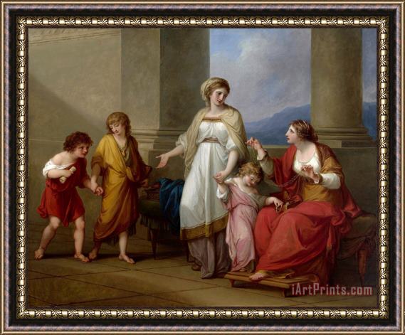 Angelica Kauffmann Cornelia, Mother of The Gracchi, Pointing to Her Children As Her Treasures Framed Print