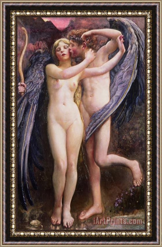 Annie Louisa Swynnerton Cupid and Psyche Framed Print