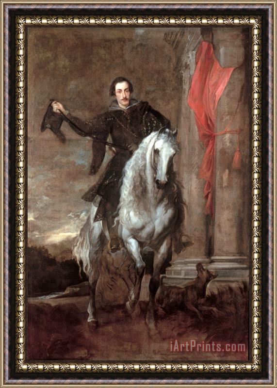Anthonie Van Dyck Anton Giulio Brignole Sale on Horseback Framed Print