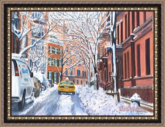 Anthony Butera Snow West Village New York City Framed Print