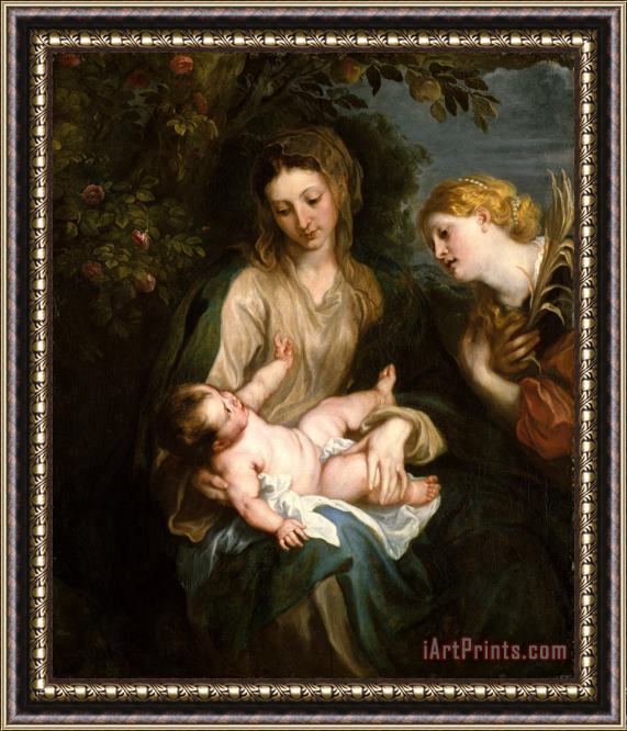 Anthony van Dyck Virgin And Child with Saint Catherine of Alexandria Framed Print