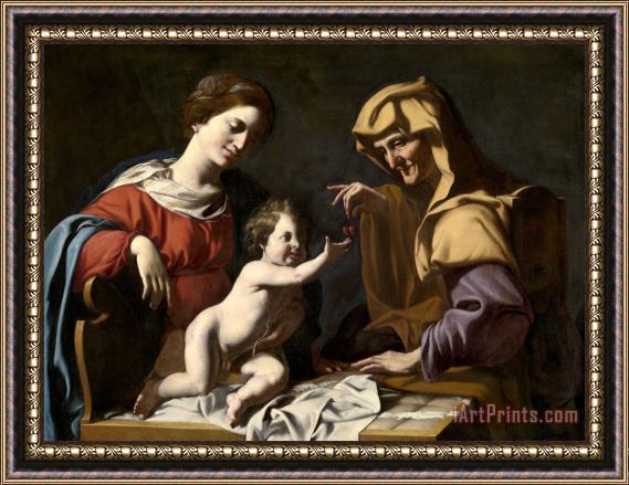 Antiveduto Gramatica Virgin And Child with St Anne Framed Painting