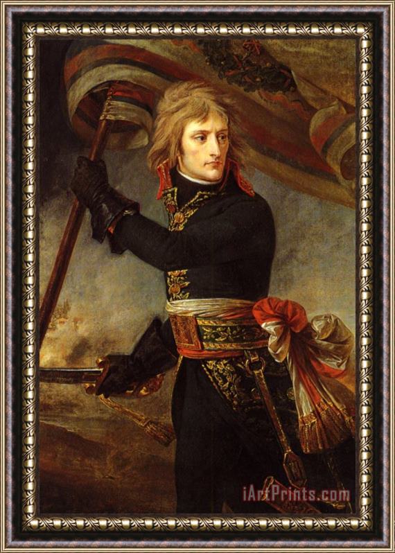 Antoine Jean Gros Bonaparte at The Bridge of Arcole Framed Painting